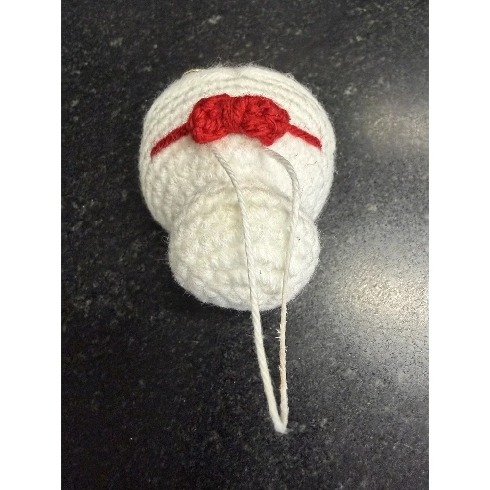 Handmade crochet santa